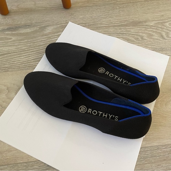 Rothy’s The Loafer black round toe flats shoes size 9.5 - Picture 3 of 6
